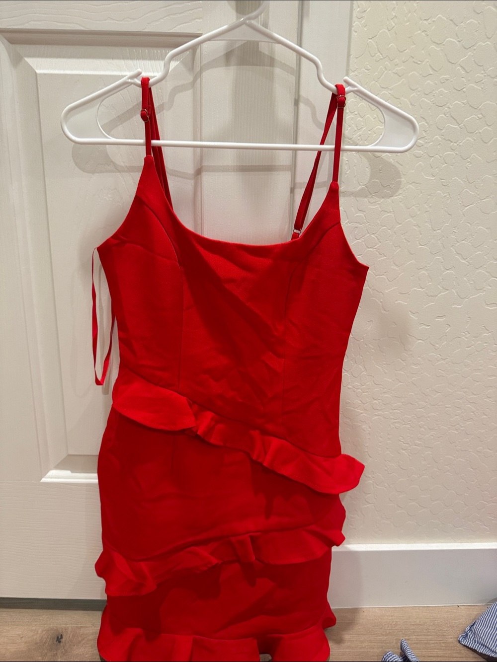 Hello Molly Vibrant Red Satin Slip Dress